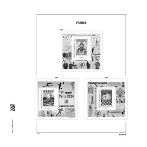 Supplement jaar: 2024 - Frankrijk - type: DeLuxe - blad voor F.F.A.P. Blokken, N°: FFAP9- (1 st.) - Davo (2 Gats)