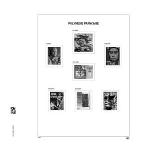 Supplement year: 2024 - French Polynesia - type: DeLuxe - sheets for Basic album, N°: 125-126, B59, C17 (4 pcs.) - Davo (2 Holes)