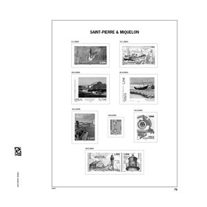 Nachtrag Jahr: 2024 - st Pierre & Miquelon  - Typ: DeLuxe - Blätter für Basisalbum, N°: 79-80, B50-B53 (6 Stk.) - Davo (2 Löcher)
