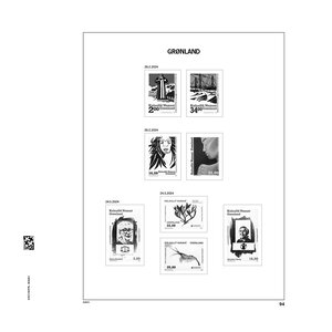 Nachtrag Jahr: 2024 - Grönland - Typ: DeLuxe - Blätter für Basisalbum, N°: 94-63, B75-77 (6 Stk.) - Davo (2 Löcher)