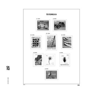 Nachtrag Jahr: 2024 - Österreich - Typ: DeLuxe - Blätter für Basisalbum, N°: 280-284, B83-86 (9 Stk.) - Davo (2 Löcher)
