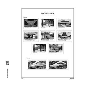 Supplement year: 2024 - U.N.O. Geneva - type: DeLuxe - sheets for Basic album, N°: 2024 1-2 (incl 2a), B1 (4 pcs.) - Davo (2 Holes)