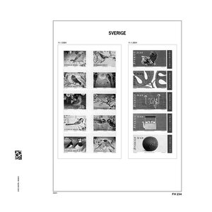Supplément année: 2024 - Suède - type: DeLuxe - feuilles pour Carnet de Automatiques, N°: FH234-236 (3 pcs.) - Davo (2 Trous)