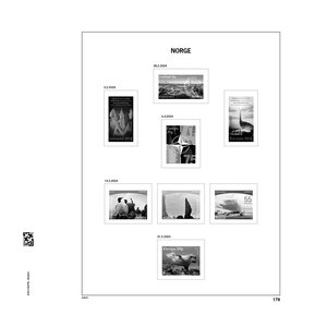 Nachtrag Jahr: 2024 - Norwegen - Typ: DeLuxe - Blätter für Basisalbum, N°: 178-180, B40 (4 Stk.) - Davo (2 Löcher)