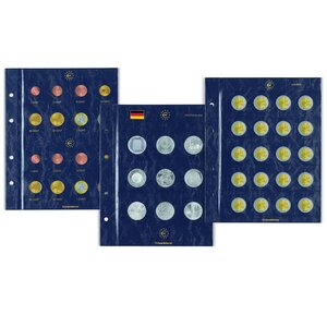 Vista, Sheets (4 rings) 2 Euro coins (20 pcs.) Erasmus 2022 - Transparent - dim: 202 x 252 mm.
