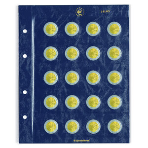 Vista, Bladen (4 rings) 2 Euromunten (20 st.) Transparant - afm: 202 x 252 mm.