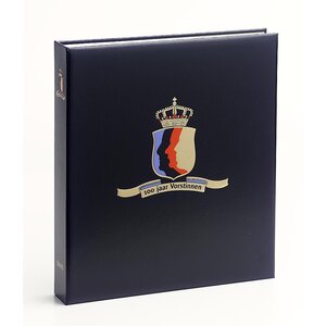 Album - 100 ans de royauté Pays-Bas, Période 1898-1998 - type DeLuxe - feuilles et boite de protection - Bleu - Davo (2 Trous)