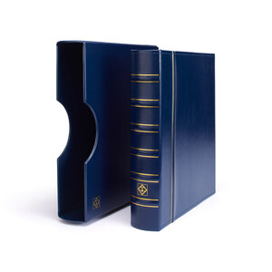 Album Grande (Classic), incl. slipcase and without sheets - Blue - 4 Rings - Dim: 280 x 325 x 60 mm