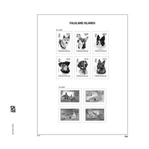 Supplement year: 2024 - Falkland Islands - type: DeLuxe - sheets for Basic album, N°: 138-140, B45 (4 pcs.) - Davo (2 Holes)