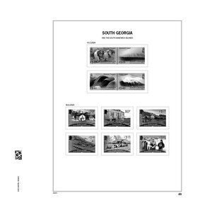 Supplement year: 2024 - Falkland Dependencies (South Georgia & Sandwich Islands) - type: DeLuxe - sheets for Basic album, N°: 89-91, B32 (4 pcs.) - Davo (2 Holes)