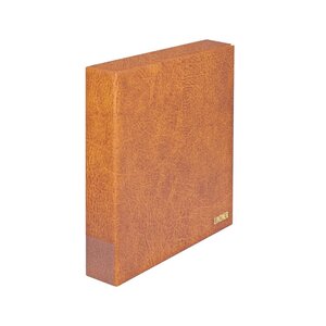 Album ECO (1100), incl. cassette en zonder bladen - Lichtbruin - 4 Rings - Afm: 315 x 320 x 65 mm