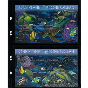 Feuilles de pochettes - 2 compartiment(s): 190 x 122 mm - Multi Collect (1312) - Noir - 4 Anneaux