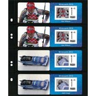 Feuilles de pochettes - 4 compartiment(s): 190 x 56 mm - Multi Collect (1314) - Noir - 4 Anneaux ■ par 10 pcs.