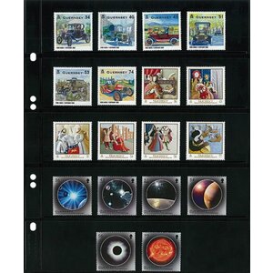 Insteekbladen - 5 vaks indeling: 190 x 43 mm - Multi Collect (1315) -  - Zwart - 4 Rings