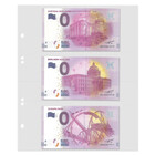 Feuilles de pochettes - 3 compartiment(s): 190 x 77 mm - Multi Collect (1323) - Transparent - 4 Anneaux ■ par 10 pcs.