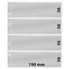 Feuilles de pochettes - 4 compartiment(s): 190 x 56 mm - Multi Collect (1324) - Transparent - 4 Anneaux ■ par 10 pcs.