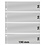 Einsteckblätter - 4 er Einteilung: 190 x 56 mm - Multi Collect (1324) - Transparent - 4 Ringe