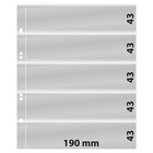 Einsteckblätter - 5 er Einteilung: 190 x 43 mm - Multi Collect (1325) - Transparent - 4 Ringe ■ pro 10 Stück