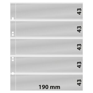 Insteekbladen - 5 vaks indeling: 190 x 43 mm - Multi Collect (1325) -  - Transparant - 4 Rings