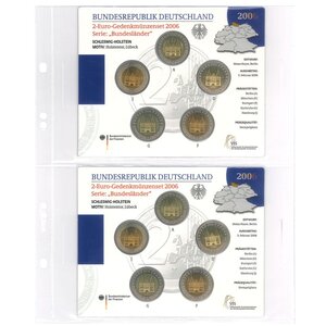 Insteekbladen - 2 vaks indeling: 175 x 123 mm - Multi Collect (1363) -  - Transparant - 4 Rings