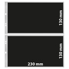 Einsteckblätter - 2 er Einteilung: 230 x 130 mm - Multi Collect (1384) - Schwarz - 4 Ringe ■ pro 10 Stück