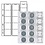 Numismatic sheets, incl. Interleaves (Black) - 15 compartment(s): Ø 42 mm - Multi Collect (15) - Transparent - 4 Rings