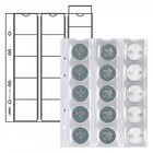 Coin sheets, incl. Backing page (Red) - 15 compartment(s): Ø 42 mm - Multi Collect (15R) - Transparent - 4 Rings ■ per 5 pcs.