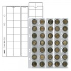 Coin sheets, incl. Backing page (Red) - 35 compartment(s): Ø 27 mm - Multi Collect (35R) - Transparent - 4 Rings ■ per 5 pcs.