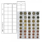 Coin sheets, incl. Backing page (Red) - 40 compartment(s): Ø 16/27 mm - Multi Collect (40R) - Transparent - 4 Rings ■ per 5 pcs.