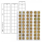 Coin sheets, incl. Backing page (Red) - 54 compartment(s): Ø 20 mm - Multi Collect (54R) - Transparent - 4 Rings ■ per 5 pcs.