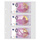 Einsteckblätter - 3 er Einteilung: 190 x 77 mm - Multi Collect (1323) - Transparent - 4 Ringe