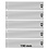 Insteekbladen - 5 vaks indeling: 190 x 43 mm - Multi Collect (1325) -  - Transparant - 4 Rings