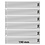 Einsteckblätter - 6 er Einteilung: 190 x 36 mm - Multi Collect (1326) - Transparent - 4 Ringe