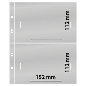 Einsteckblätter - 2 er Einteilung: 152 x 112 mm - Multi Collect (1341) - Transparent - 4 Ringe