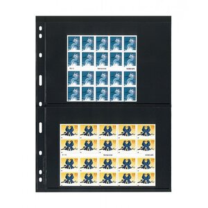 Insert sheets - 2 compartment(s): 197 x 128 mm - Uniplate (072) - Black - 3 Rings