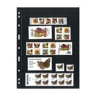 Insert sheets - 5 compartment(s): 197 x 48 mm - Uniplate (075) - Black - 3 Rings ■ per 5 pcs.