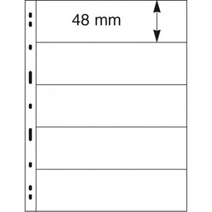 Insert sheets - 5 compartment(s): 197 x 48 mm - Uniplate (075) - Black - 3 Rings
