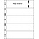 Feuilles de pochettes - 5 compartiment(s): 197 x 48 mm - Uniplate (075) - Noir - 3 Anneaux