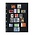 Insert sheets - 6 compartment(s): 197 x 39 mm - Uniplate (076) - Black - 3 Rings ■ per 5 pcs.