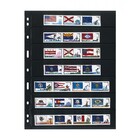 Einsteckblätter - 7 er Einteilung: 197 x 33 mm - Uniplate (077) - Schwarz - 3 Ringe ■ pro 5 Stück