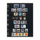 Insert sheets - 8 compartment(s): 197 x 26 mm - Uniplate (078) - Black - 3 Rings ■ per 5 pcs.