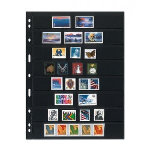 Insteekbladen - 8 vaks indeling: 197 x 26 mm - Uniplate (078) -  - Zwart - 3 Rings