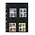 Feuilles de pochettes - 4 compartiment(s): 97 x 128 mm - Uniplate (079) - Noir - 3 Anneaux ■ par 5 pcs.