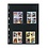 Feuilles de pochettes - 4 compartiment(s): 97 x 128 mm - Uniplate (079) - Noir - 3 Anneaux
