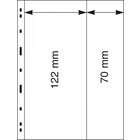 Insert sheets - 2 compartment(s): 70/122 x 258 mm - Uniplate (082) - Transparent - 3 Rings ■ per 5 pcs.