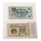 Einsteckblätter - 2 er Einteilung: 197 x 128 mm - Uniplate (092) - Transparent - 3 Ringe ■ pro 5 Stück