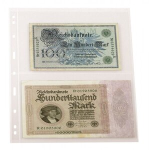 Feuilles de pochettes - 2 compartiment(s): 197 x 128 mm - Uniplate (092) - Transparent - 3 Anneaux