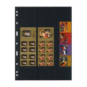 Insert sheets - 3 compartment(s): 62 x 258 mm - Uniplate (063) - Black - 3 Rings