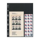 Insert sheets - 2 compartment(s): 70/122 x 258 mm - Uniplate (062) - Black - 3 Rings ■ per 5 pcs.