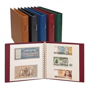 Album Regular (1104), incl. 20 feuilles Transparente (10 x 830, 10 x 831) - Bleu - 18 Anneaux - Dim: 305 x 317 x 50 mm